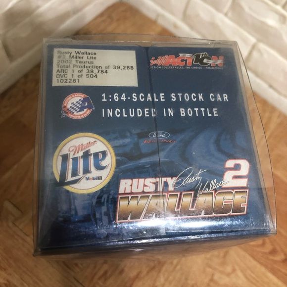 Miller Lite Limited edition rusty Wallace NASCAR car and bottle decor - Picture 3 of 7